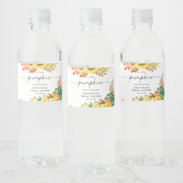 Little Pumpkin Gender Neutral Fall Baby Shower Wasserflaschenetikett