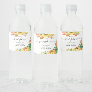 Little Pumpkin Gender Neutral Fall Baby Shower Wasserflaschenetikett