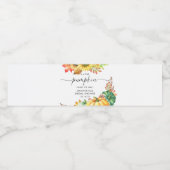 Little Pumpkin Gender Neutral Fall Baby Shower Wasserflaschenetikett (Einzelnes Label)