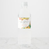 Little Pumpkin Gender Neutral Fall Baby Shower Wasserflaschenetikett (Vorderseite)