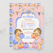 Little Pumpkin Gender Reveal Light Blonde Einladung (Vorne/Hinten)