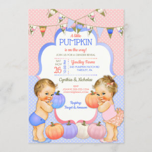 Little Pumpkin Gender Reveal Light Blonde Einladung