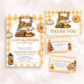 Little Pumpkin Gingham Baby Shower Einladung