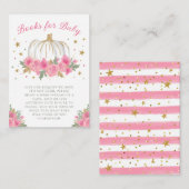 Little Pumpkin Girl Baby Shower Books für Baby Begleitkarte (Vorne/Hinten)