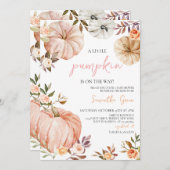 Little Pumpkin Girl Baby Shower Einladung (Vorne/Hinten)