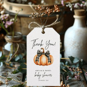 Little Pumpkin Girl Baby Shower Tag Geschenkanhänger