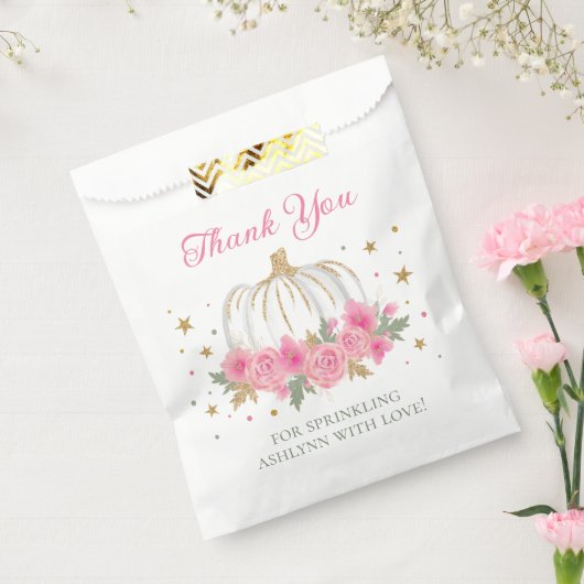 Little Pumpkin Girl Baby Sprinkle Danke Geschenktütchen (Versiegelt)