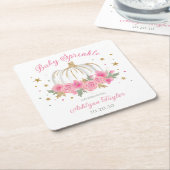 Little Pumpkin Girl Baby Sprinkle Rechteckiger Pappuntersetzer (angewinkelt)