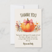 Little Pumpkin Girl Babydusche Danke (Vorderseite)