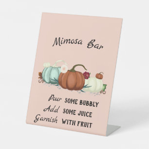 Little Pumpkin Girl Babydusche Mimosa Bar Sockelschild