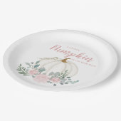 Little Pumpkin Girl Babydusche Pappteller (Schrägansicht)