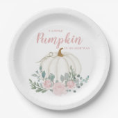 Little Pumpkin Girl Babydusche Pappteller (Vorderseite)