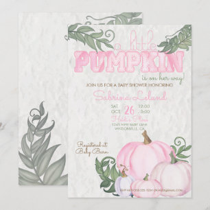 Little Pumpkin Girl Babydusche Pink Einladung