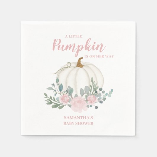 Little Pumpkin Girl Babydusche Serviette (Vorderseite)