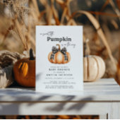 Little Pumpkin Girl Black Bow Babydusche Einladung