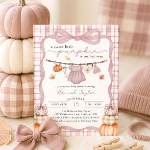 Little Pumpkin Girl Clothes Fall Baby Dusche Einladung