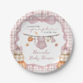 Little Pumpkin Girl Clothes Fall Baby Dusche Pappteller (Vorderseite)