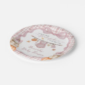 Little Pumpkin Girl Clothes Fall Baby Dusche Pappteller (Schrägansicht)