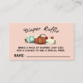 Little Pumpkin Girl Duschdusche Windelwaschkarte Visitenkarte (Vorderseite)