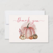 Little Pumpkin Girl Pink Baby Dusche Danke (Vorderseite)