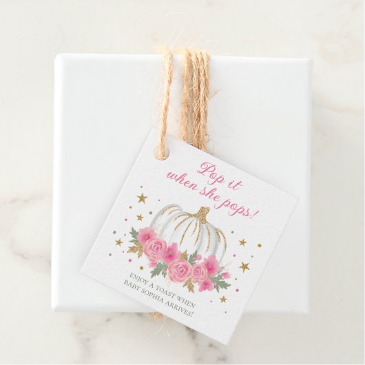 Little Pumpkin Girl Pop, wenn sie Pop Geschenkanhänger (Beispiel)