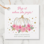 Little Pumpkin Girl Pop, wenn sie Pop Geschenkanhänger (Vorderseite)