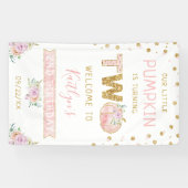 Little Pumpkin Girls 2. Geburtstag Begrüßungszeich Banner (Horizontal)