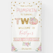 Little Pumpkin Girls 2. Geburtstag Begrüßungszeich Banner (Vertikal)