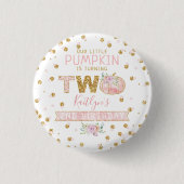 Little Pumpkin Girls 2. Geburtstag Button (Vorderseite)