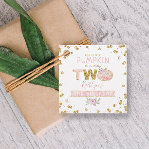 Little Pumpkin Girls 2. Geburtstag Geschenkanhänger