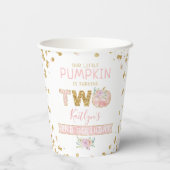 Little Pumpkin Girls 2. Geburtstag Pappbecher (Rückseite)