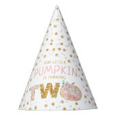 Little Pumpkin Girls 2. Geburtstag Partyhütchen (Vorderseite)