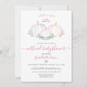 Little Pumpkin Girl's Virtual Baby Shower Einladung (Vorderseite)