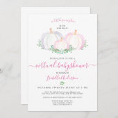 Little Pumpkin Girl's Virtual Baby Shower Einladung (Vorne/Hinten)