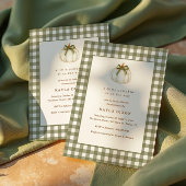 Little Pumpkin Green Gender Neutral Baby Dusche Einladung