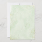 Little Pumpkin Greenery Gold Baby Shower Einladung (Rückseite)