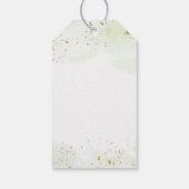 Little Pumpkin Greenery Gold Baby Shower Geschenkanhänger (Rückseite)