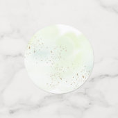 Little Pumpkin Greenery Gold Baby Shower Konfetti (Klein Vorderseite)