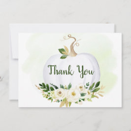 Little Pumpkin Greenery Gold Vielen Dank Dankeskarte