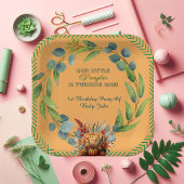 Little Pumpkin Greenery Wreath Fall Pumpkin Peach  Pappteller