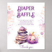 Little Pumpkin Halloween Baby Duwer Diaper Tombola Poster (Vorne)