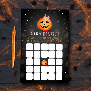 Little Pumpkin Halloween Baby Shower Bingo