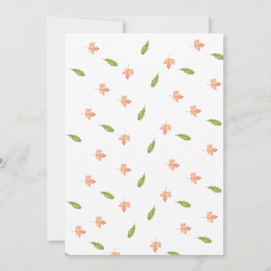 Little Pumpkin Halloween Fall Baby Dusche Einladung (Rückseite)