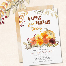 Little Pumpkin Herbst Blume Kinderdusche Einladung