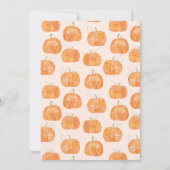 Little Pumpkin Herbst Erster Geburtstag Einladung (Rückseite)