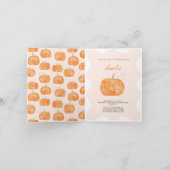 Little Pumpkin Herbst Erster Geburtstag Einladung (Innenseite)