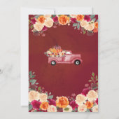 Little Pumpkin Herbst Floral Fall Baby Dusche Einladung (Rückseite)