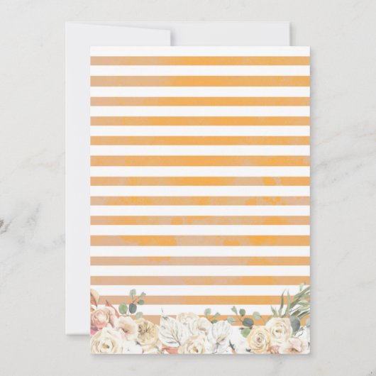 Little Pumpkin Herbst Floral Fall Baby Dusche Einladung (Rückseite)