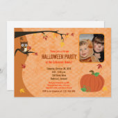 Little Pumpkin Herbst Foto Party Einladung (Vorne/Hinten)