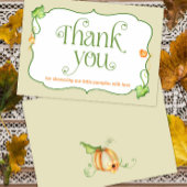 Little Pumpkin Herbst Geschlecht Neutral Baby Dusc Dankeskarte